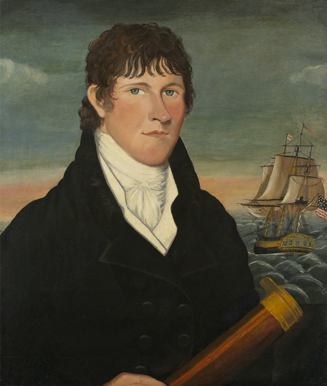 Kaptajn David Bush, 1812 af American School