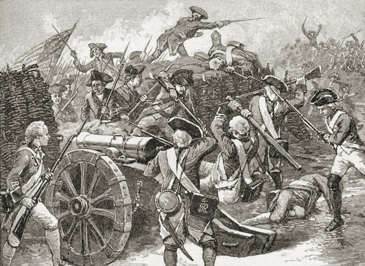 Indfangning af en skans i Yorktown, 1781, fra 