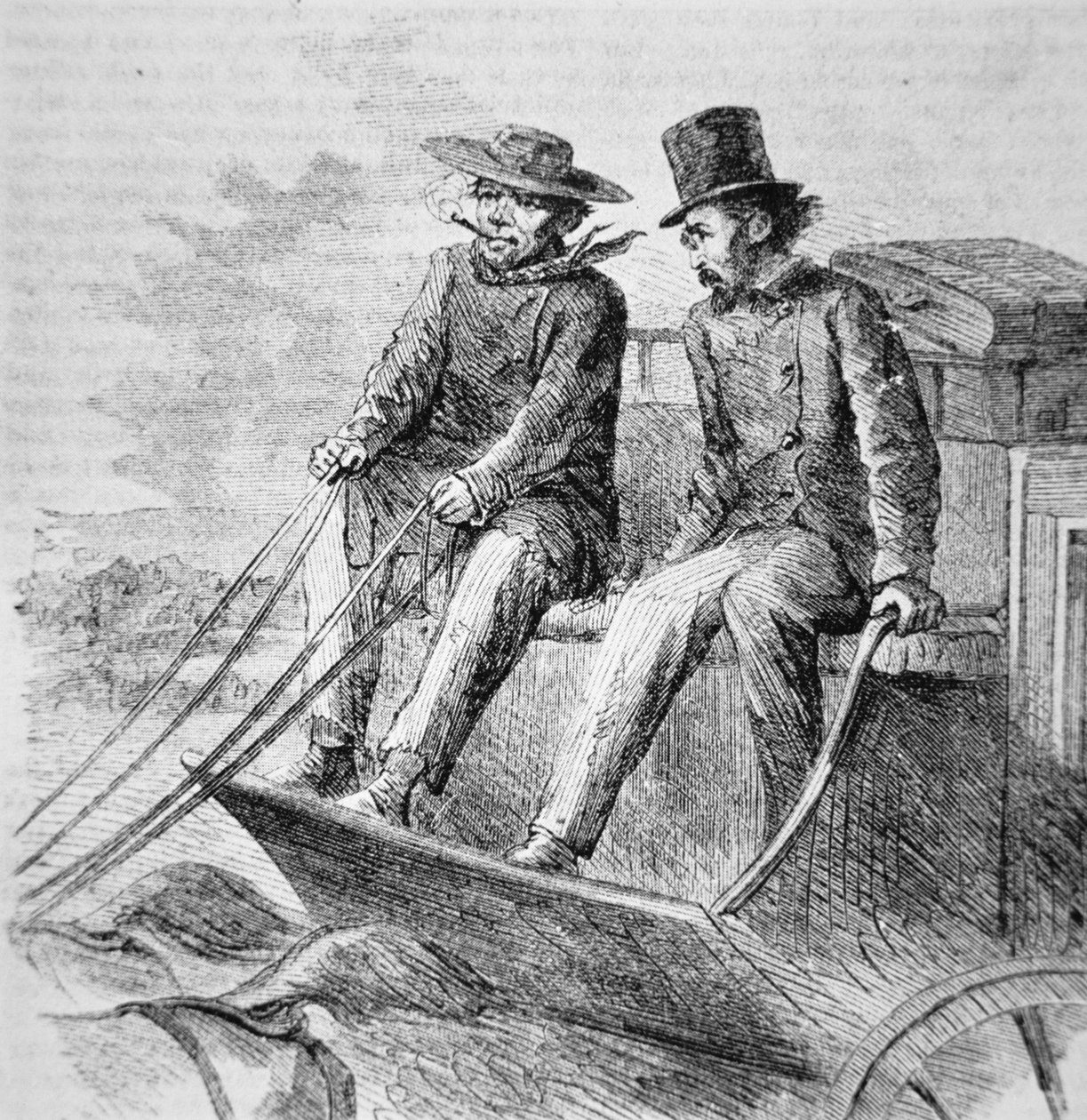 Charlie Parkhurst (1812-79) diligencechauffør fra det gamle vesten (litho) af American School