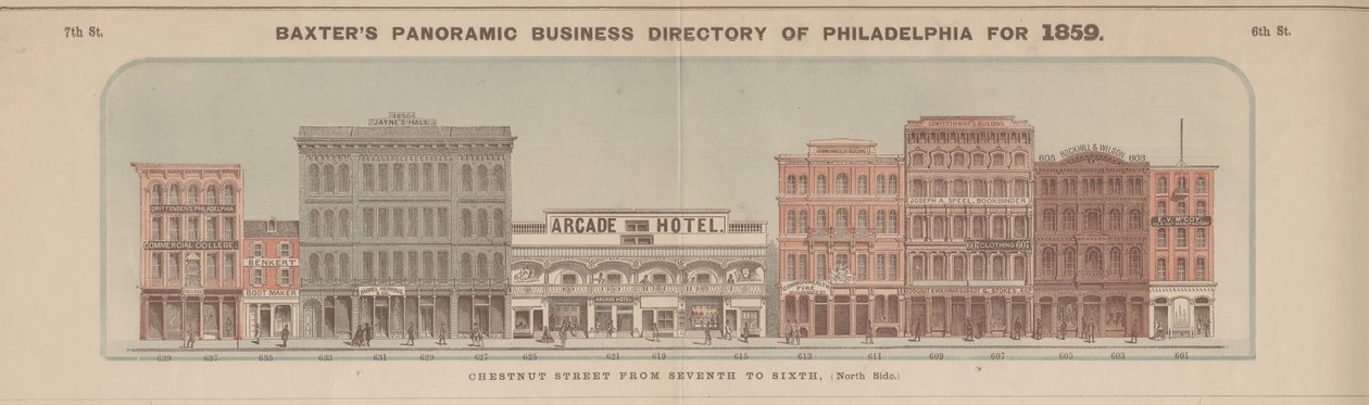 Chestnut Street fra Seventh to Sixth (North Side), illustration fra 