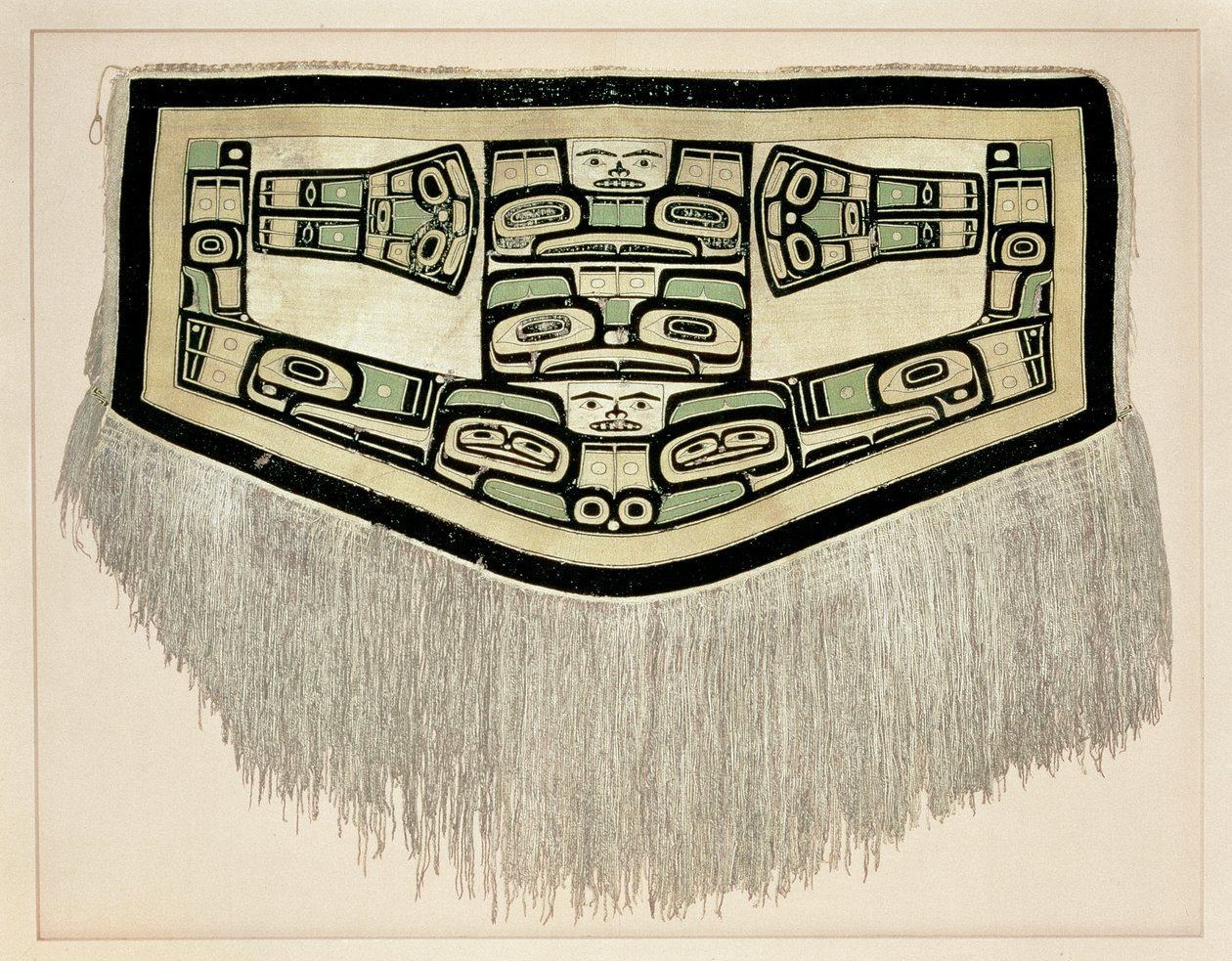 Chilkat-tæppe, før 1832 (uld fra bjerggeder og bark fra gule cedertræer) af American School