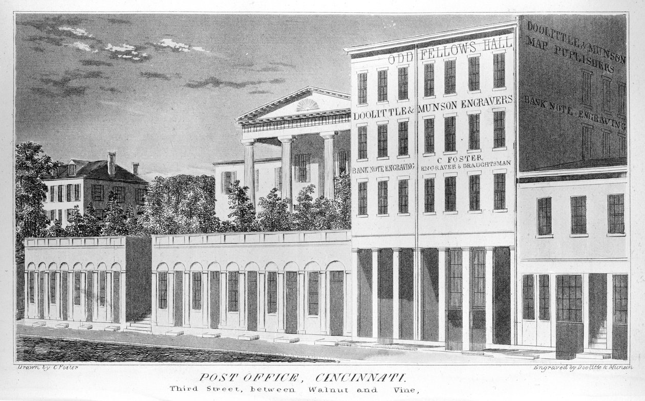 Cincinnati Post Office, Third Street, 1841 af American School