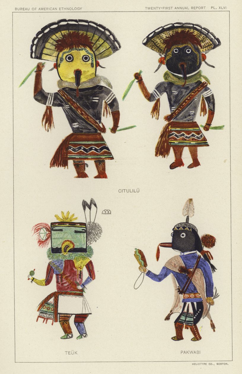 Citulilu, Teuk, Pakwabi (farvelitografi) af American School