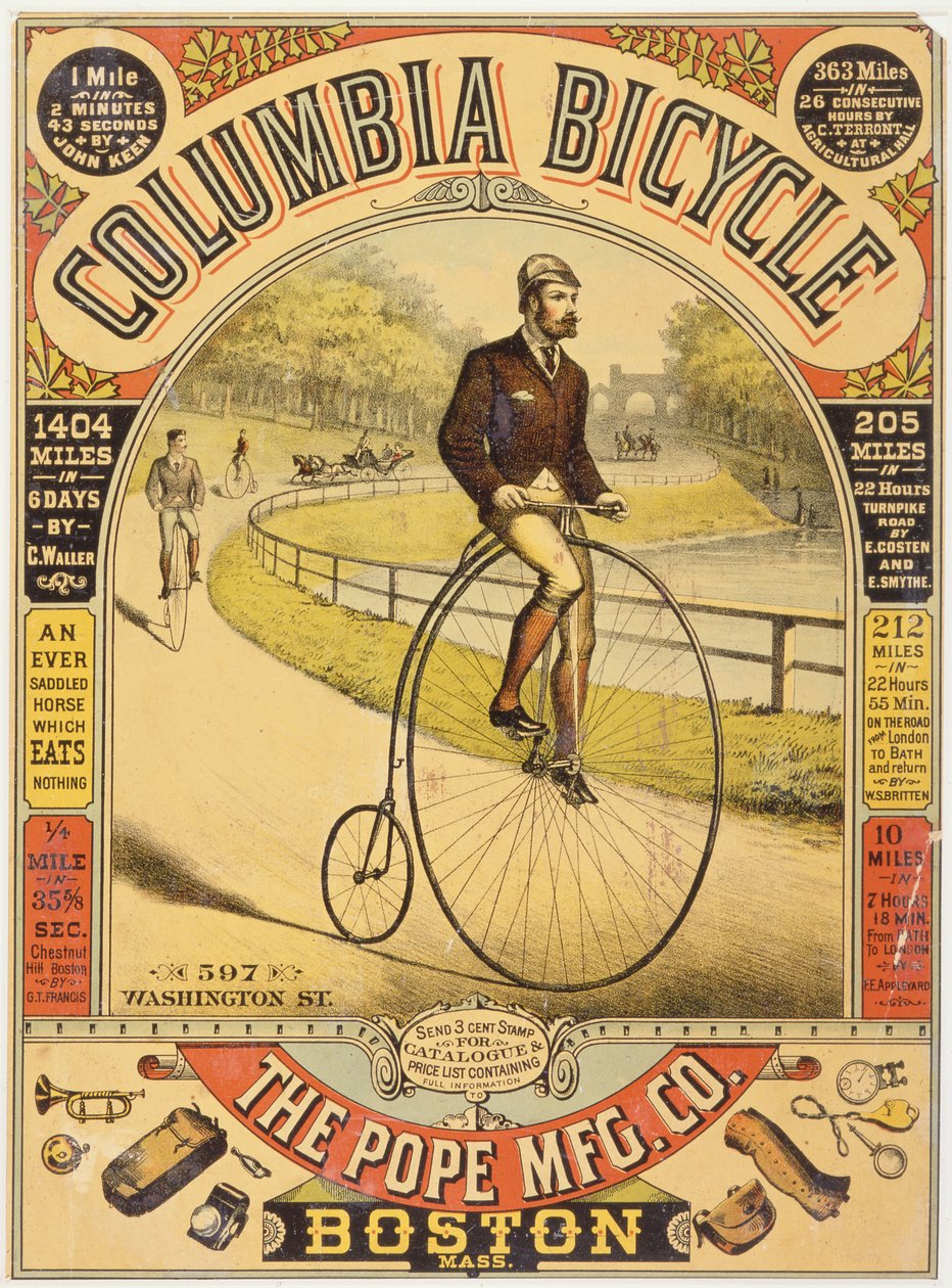 Columbia cykelannonce, ca. 1890