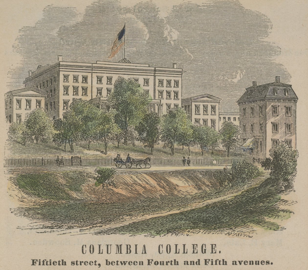 Columbia College, Fiftieth Street, mellem Fourth og Fifth Avenue, 1865 af American School