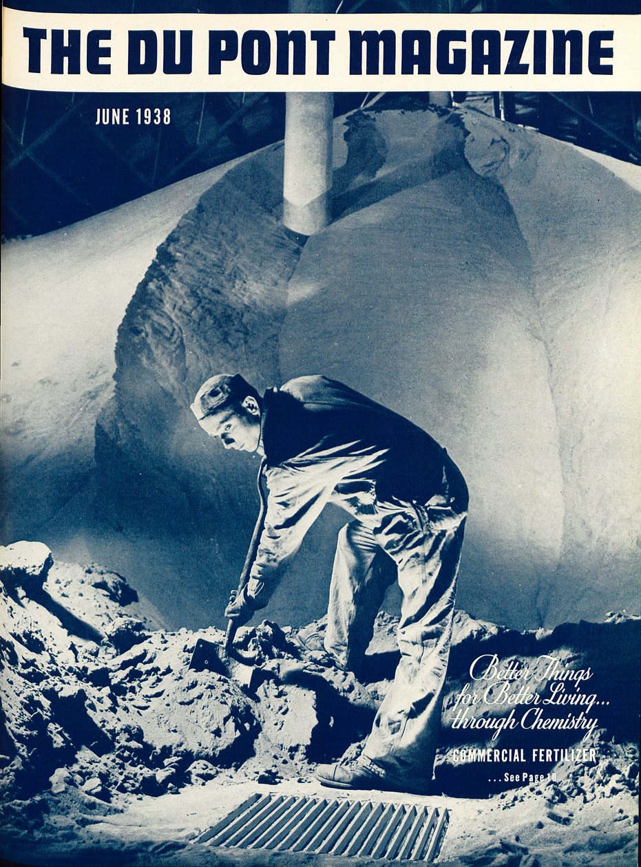 Commercial Fertilizer, forside af DuPont Magazine, juni 1938 af American School