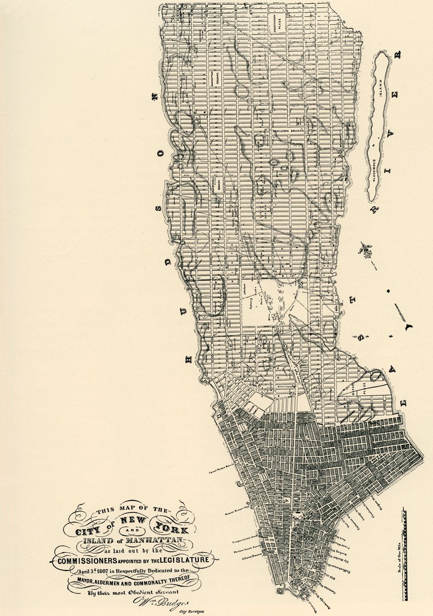 Kommissærernes kort over Manhattan af American School