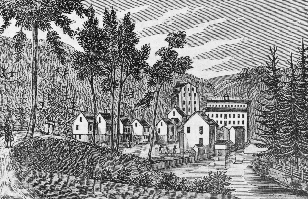 Bomuldsfabrikslandsby, Glastenbury, fra 