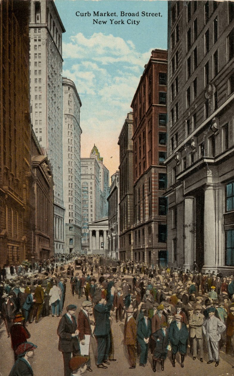 Curb Market, Broad Street, New York City af American School