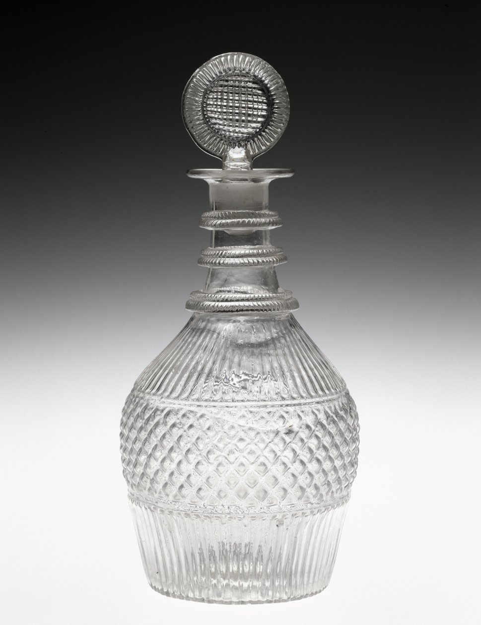 Karaffel og prop, ca. 1820-1840 (ikke-bly glas) af American School