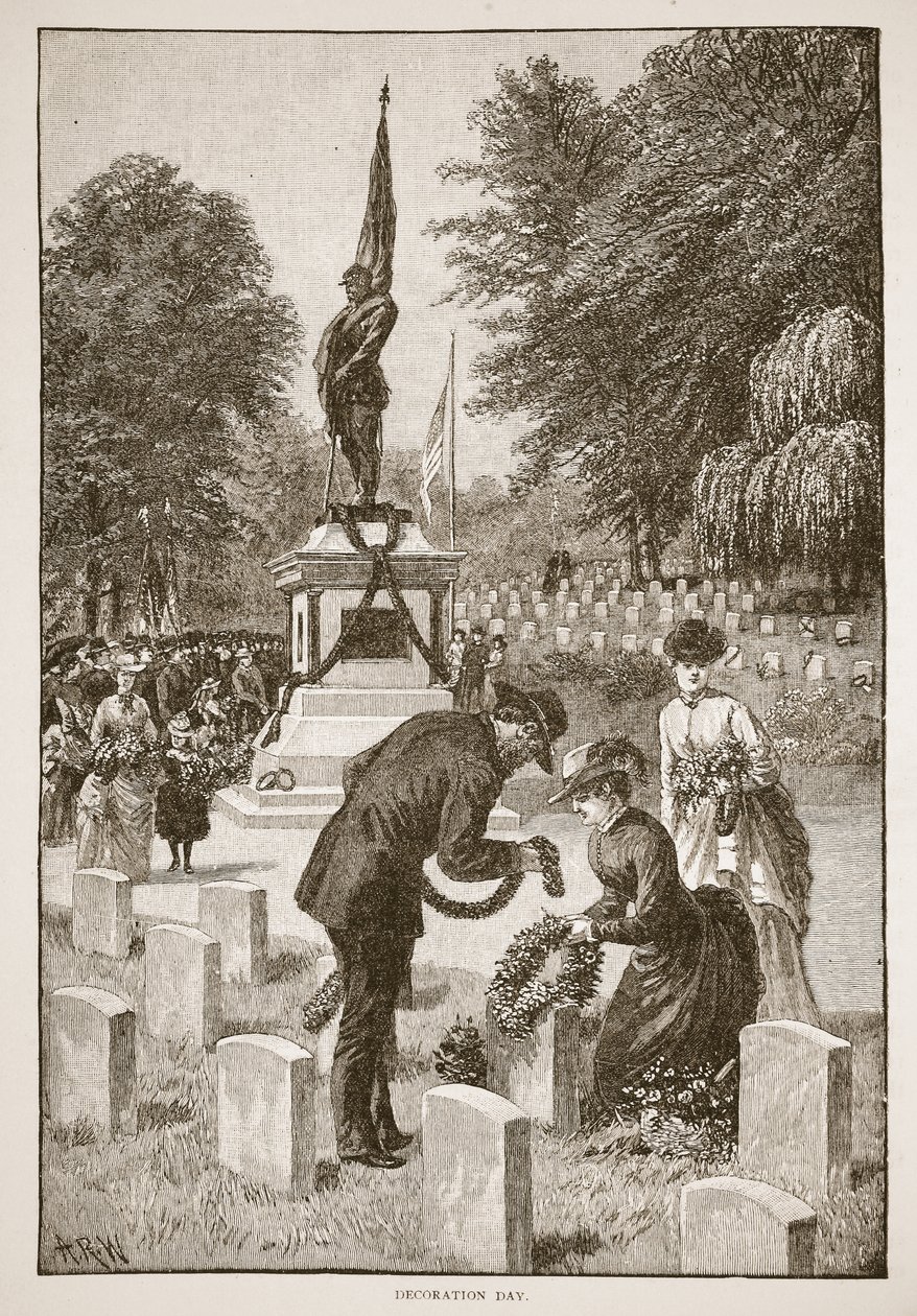 Dekoration Day, fra en bog pub. 1896 af American School