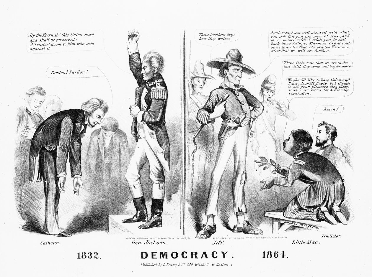 Demokrati udgivet af Louis Prang & Co. 1864 af American School