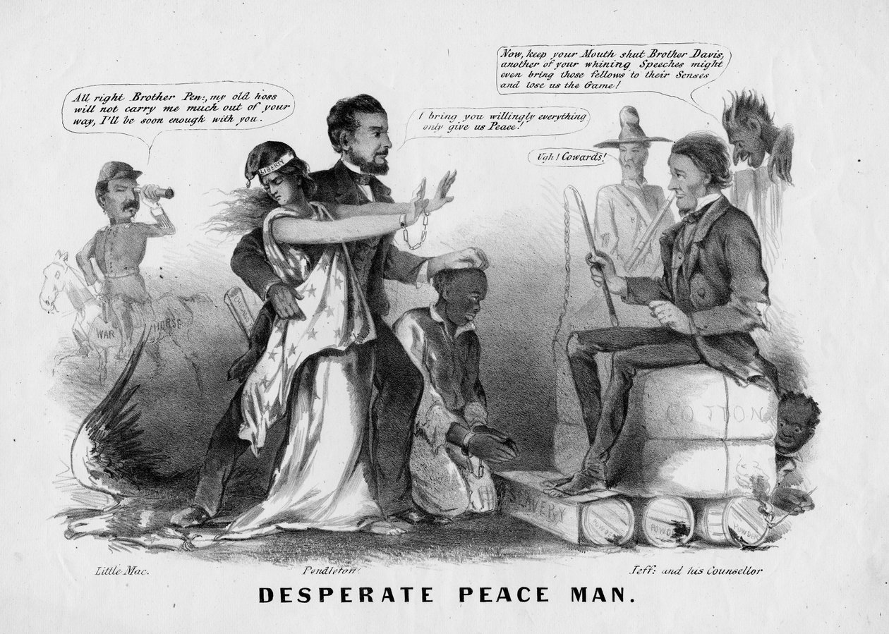 Desperate peace man, udgivet af Currier & Ives, New York, ca. 1866 af American School