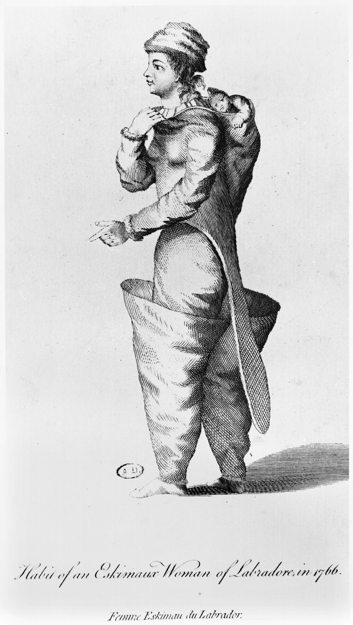 Kjole til en Esquimaux kvinde fra Labrador, 1766 af American School