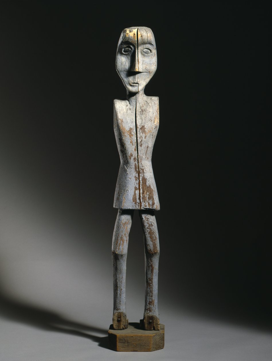 Billedefigur, Chippewa, slutningen af det 19. århundrede (træ, jernsøm og pigment) af American School