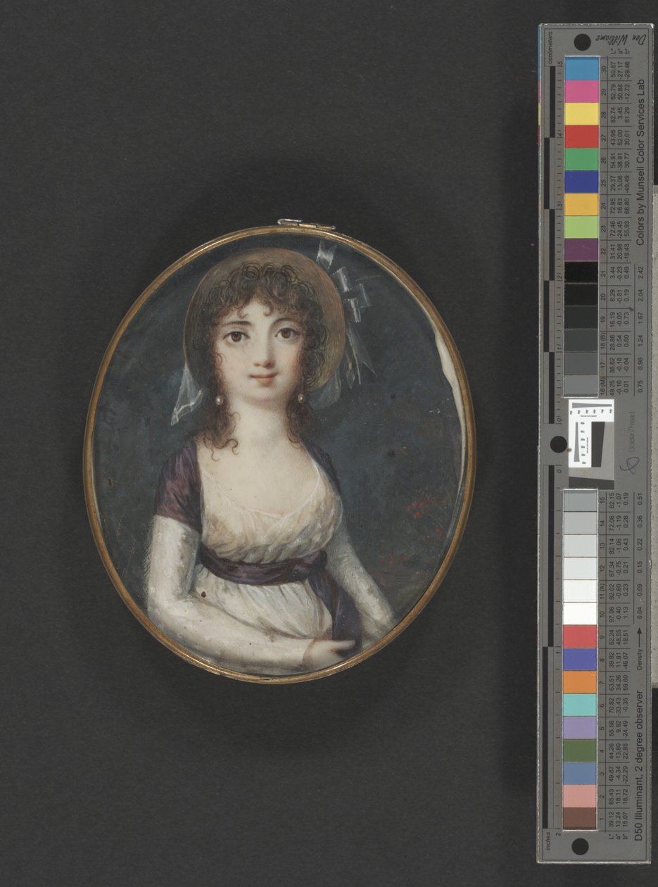 Eliza Poe (akvarel på elfenben) af American School