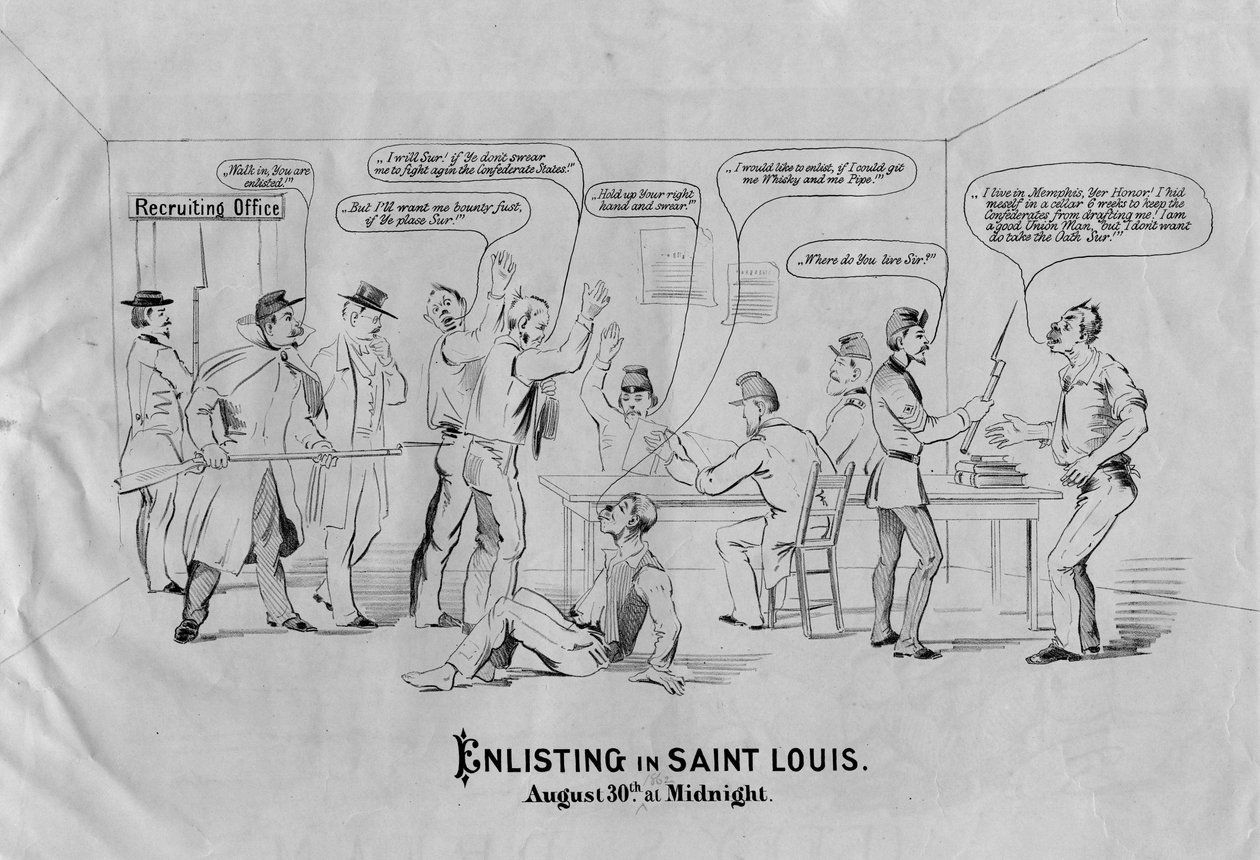 Tilmelding til Saint Louis: 30. august ved midnat, ca. 1862 af American School