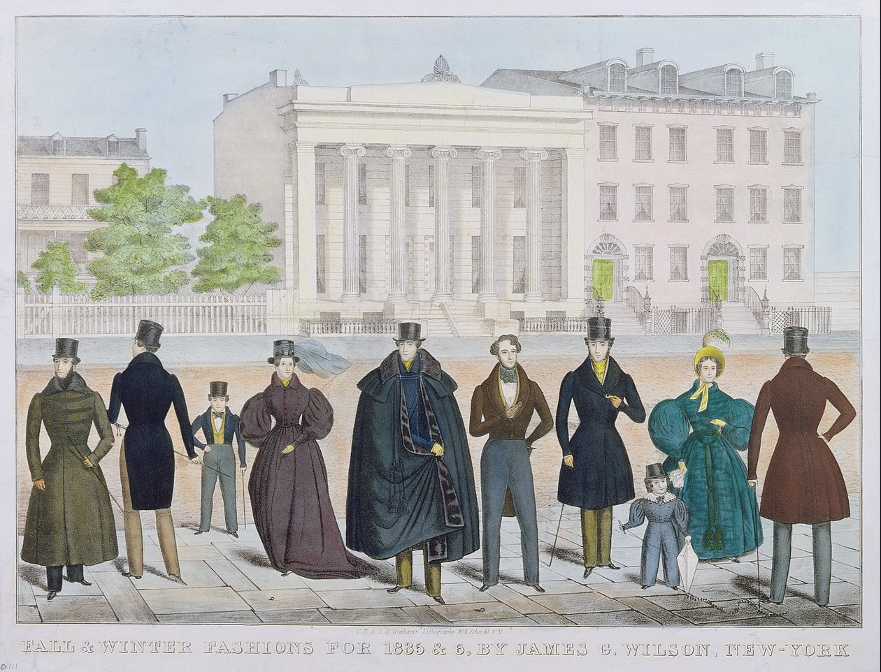 Efterårs- og vintermoder for 1835 og 1836 af James Wilson, New York af American School