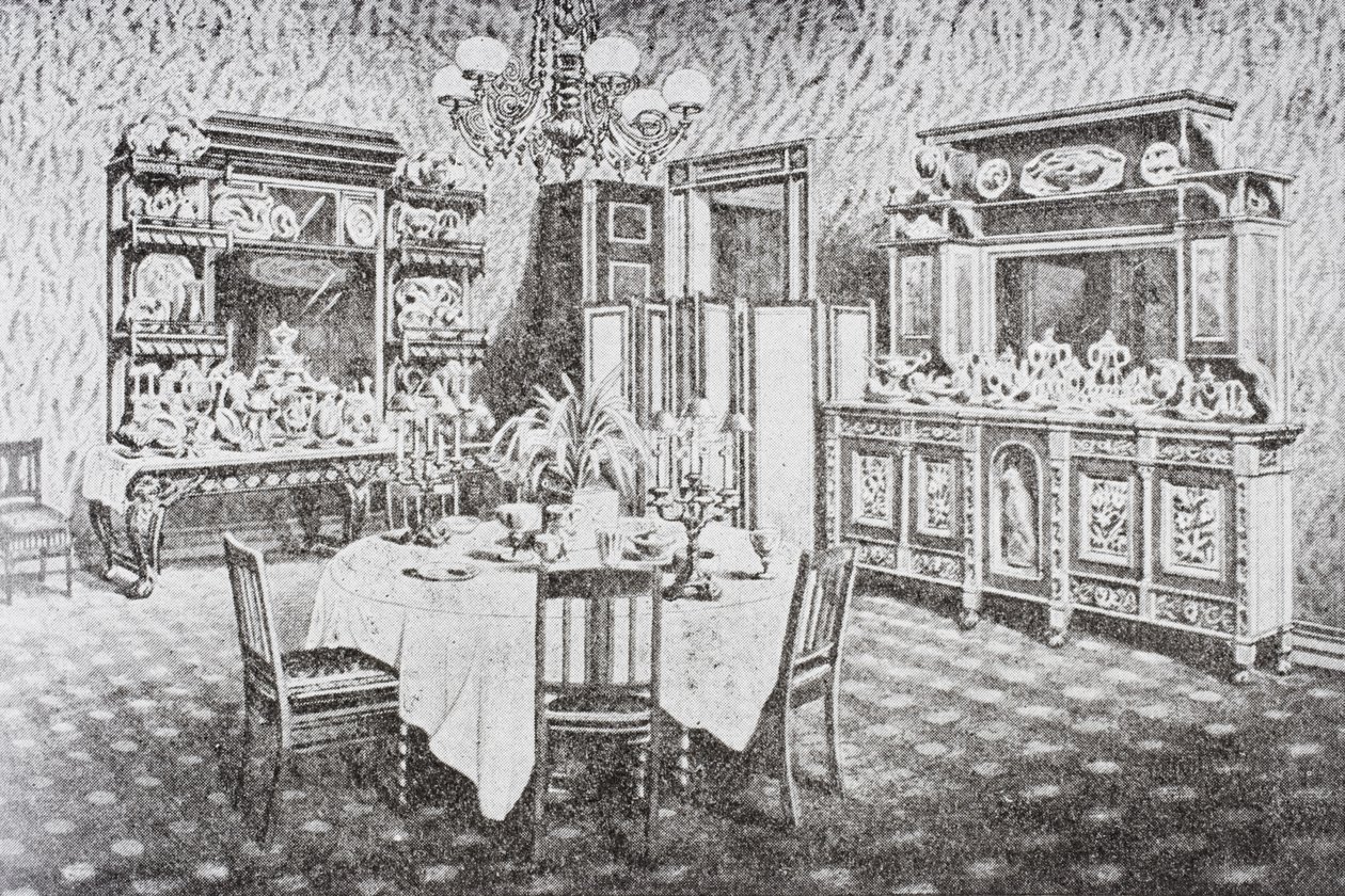 Familiespisestue i Det Hvide Hus i 1890