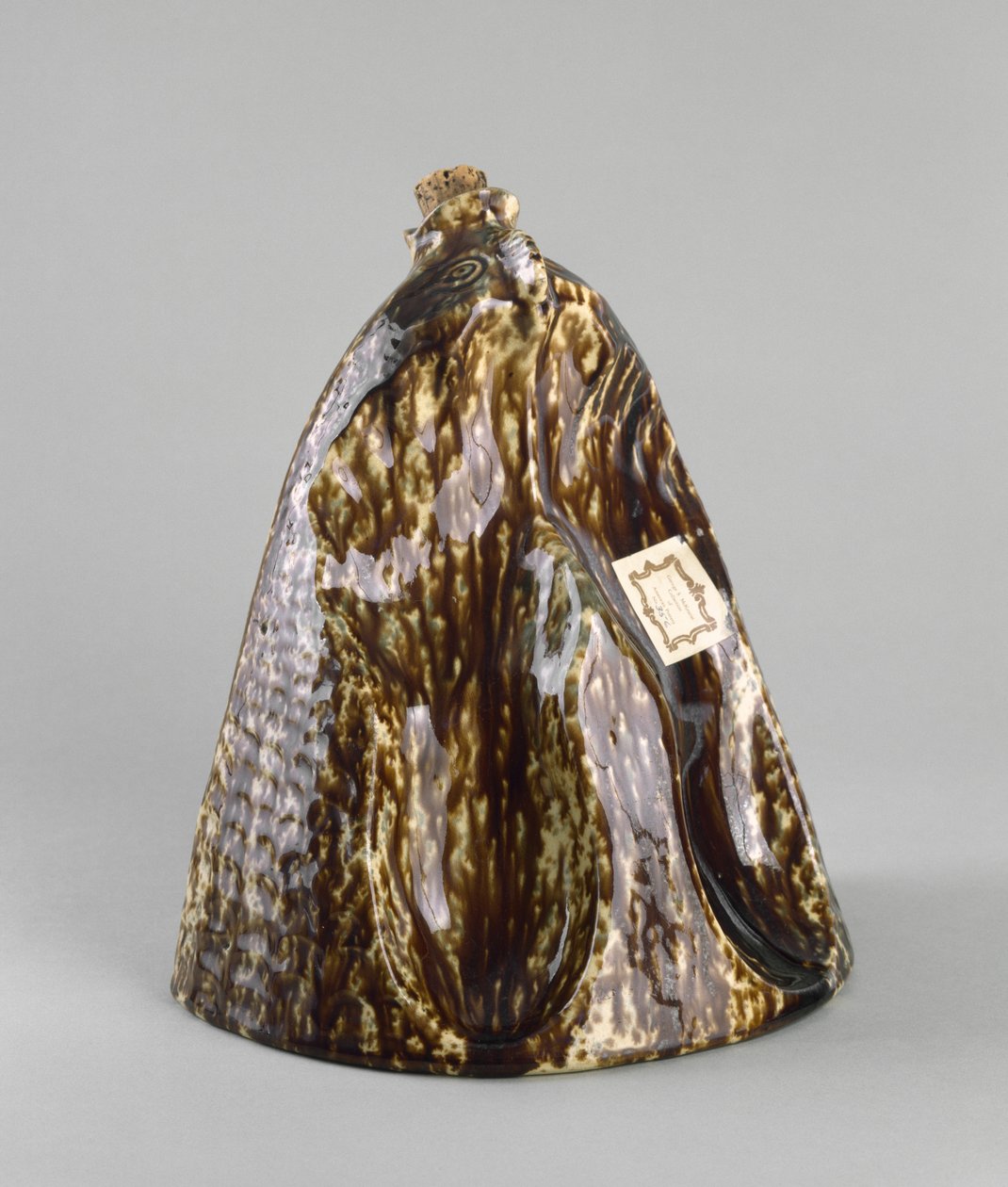 Fodvarmer, ca. 1847-1858 (rockingham-glaseret lertøj) af American School