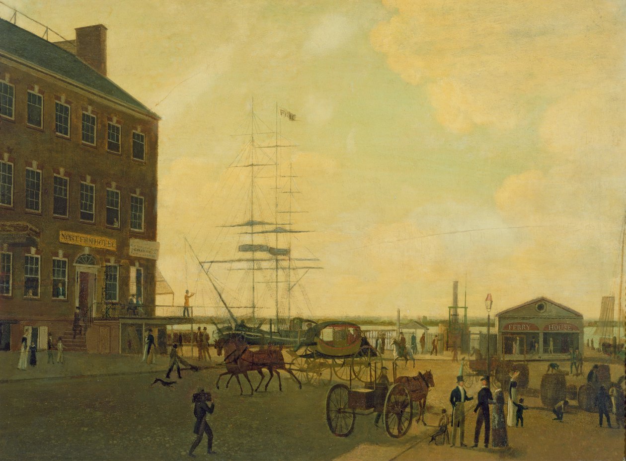 Foden af Cortlandt Street, New York City, ca. 1818-49 af American School