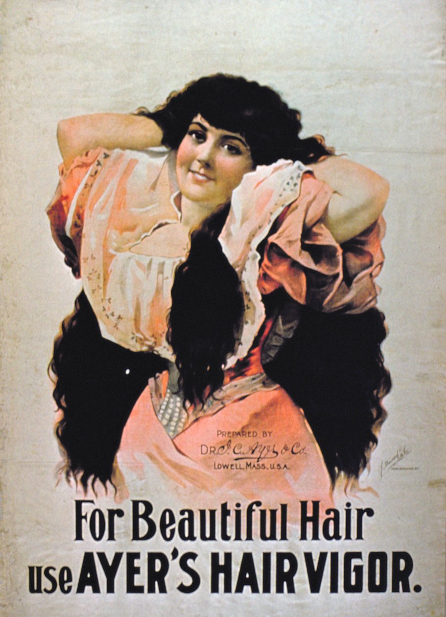 Til smukt hår Brug Ayers Hair Vigor af American School