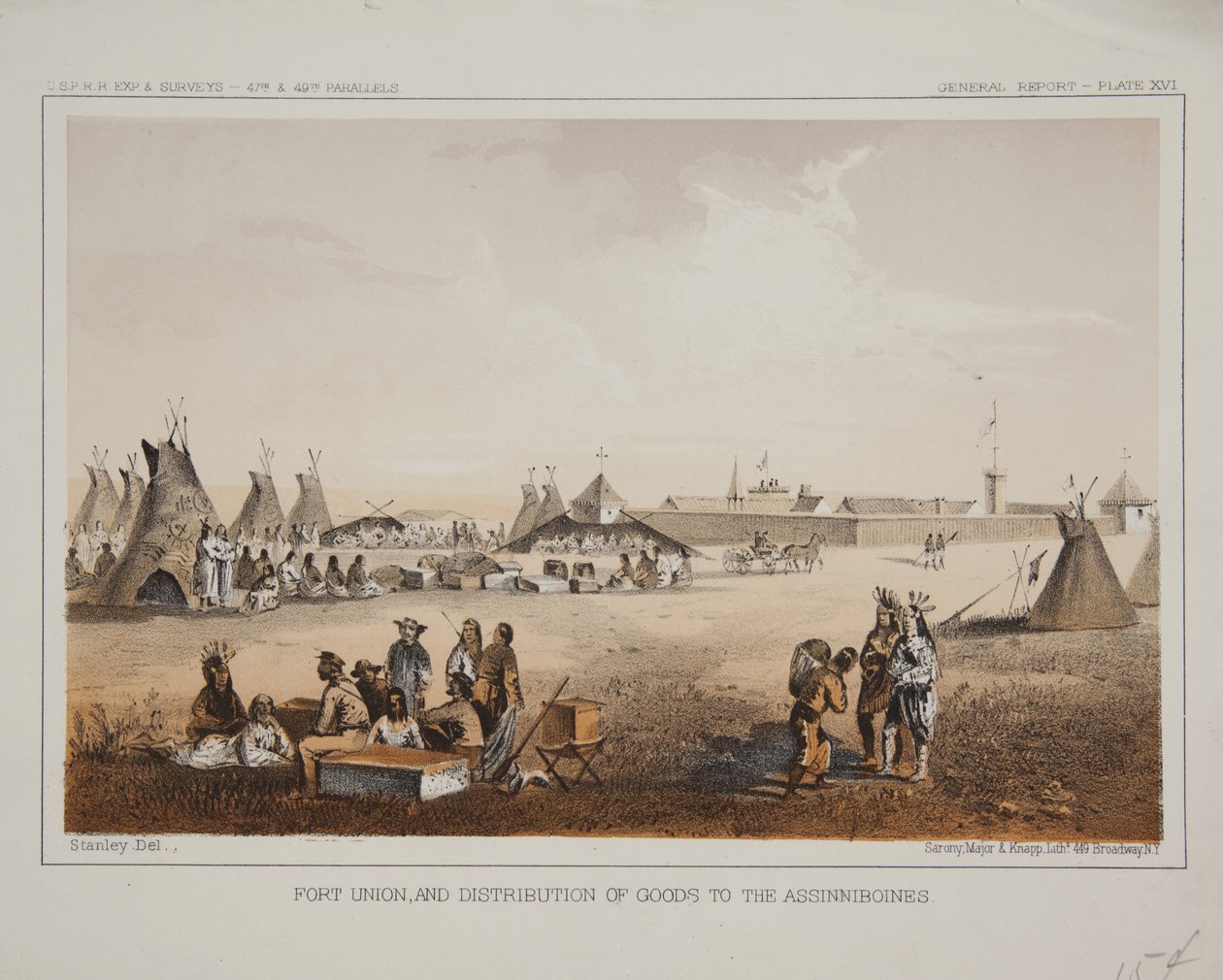 Fort Union og distribution af varer til assiniboinerne af American School