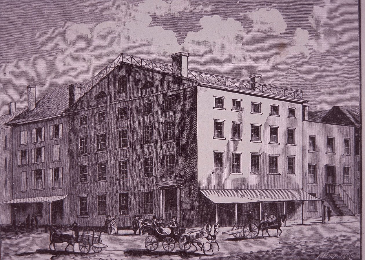 Fraunces Tavern, New York City (gravering) af American School