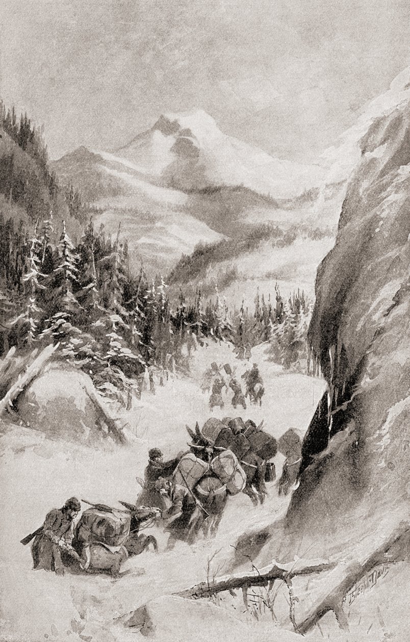 Fremont i The Rocky Mountains, Nordamerika under sin fjerde ekspedition i 1848, fra 