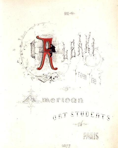 Frontispice fra et album dedikeret til Albani fra American Art Students i Paris af American School