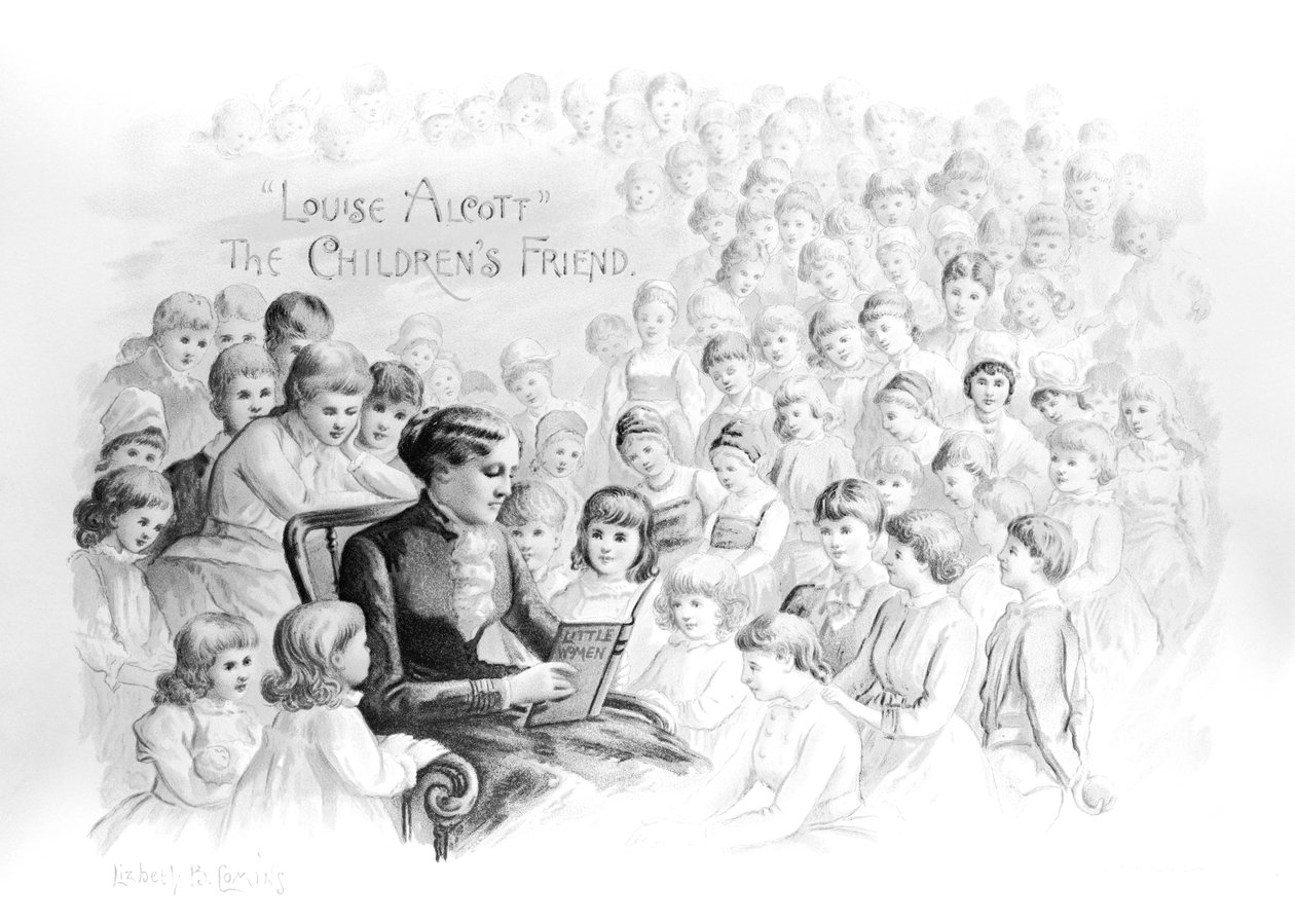 Frontispice til Louise Alcott, børnenes ven, af Lizbeth Comins af American School