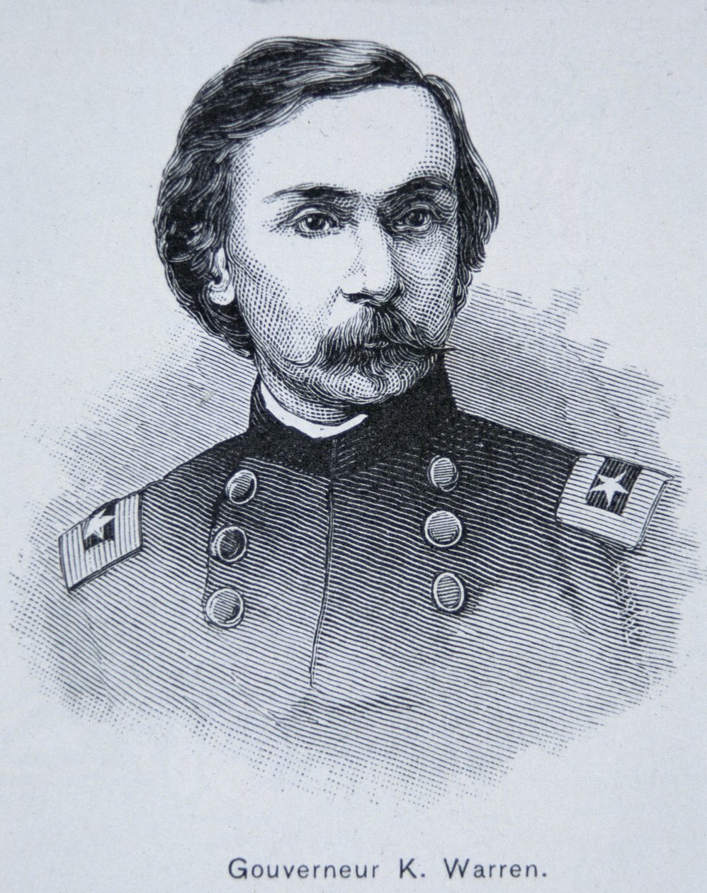 General Gouverneur Kemble Warren (1830-82) (gravering) af American School