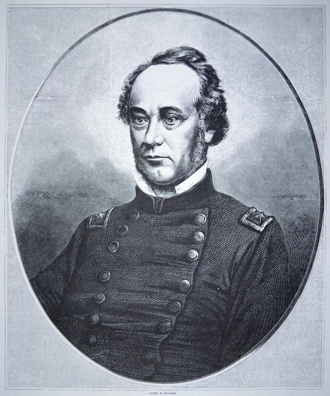 General Henry Wager Halleck (1815-72) (gravering) af American School