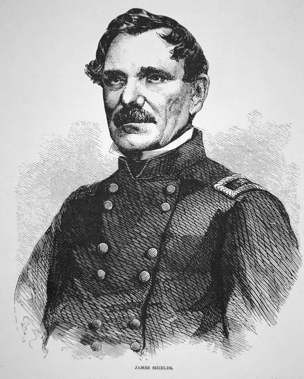 General James Shields (1810-79) (gravering) af American School