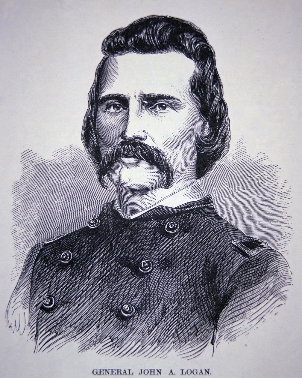 General John Alexander Logan (1826-86) (gravering) af American School