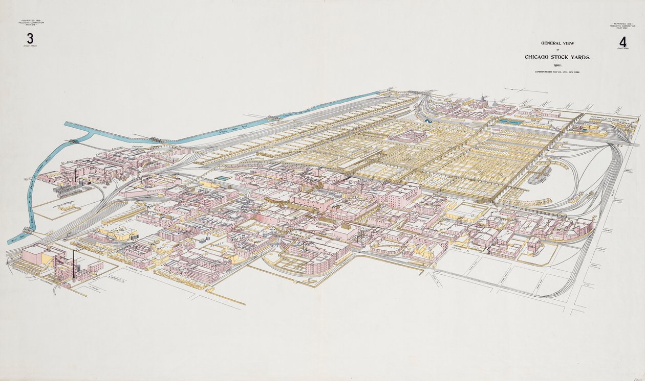 Generel udsigt over Chicago Stock Yards af American School