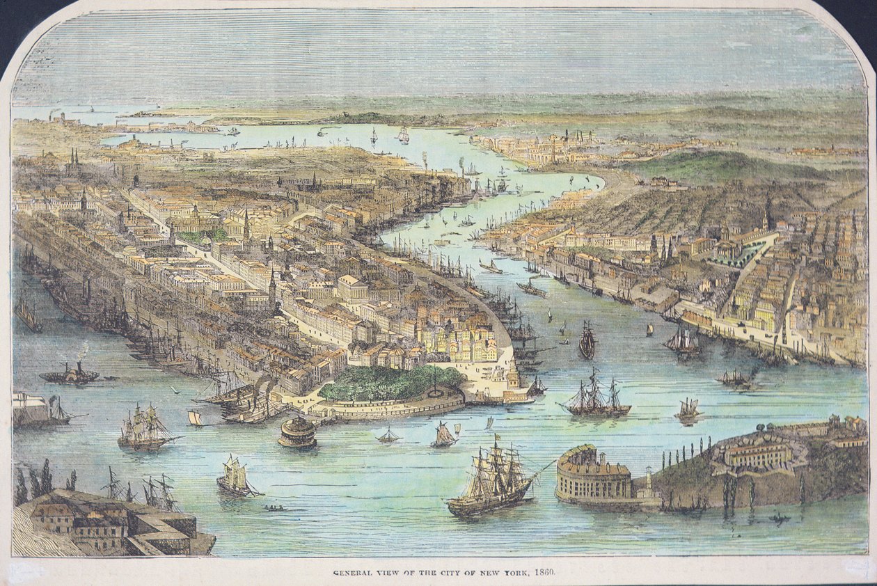Generel udsigt over byen New York af American School