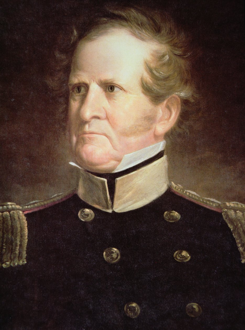 General Winfield Scott (1786-1866) (farve litho) af American School