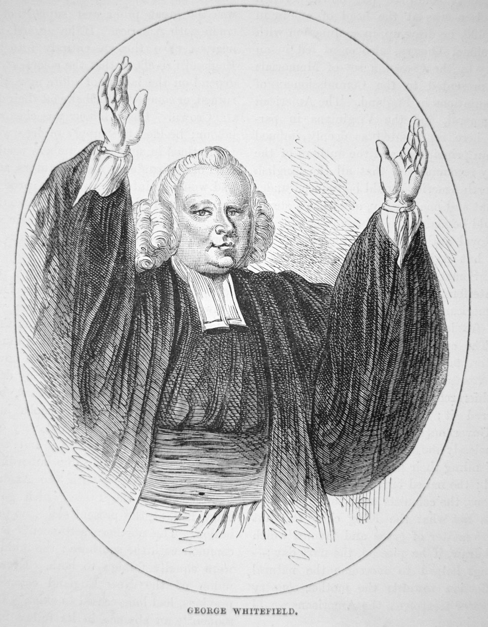 George Whitefield (1714-70) (litho) af American School