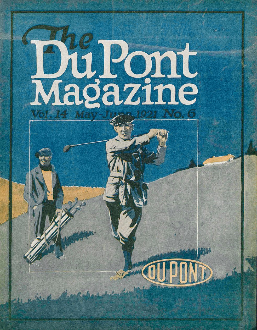 Golf, forside af DuPont Magazine, maj-juni 1921 af American School