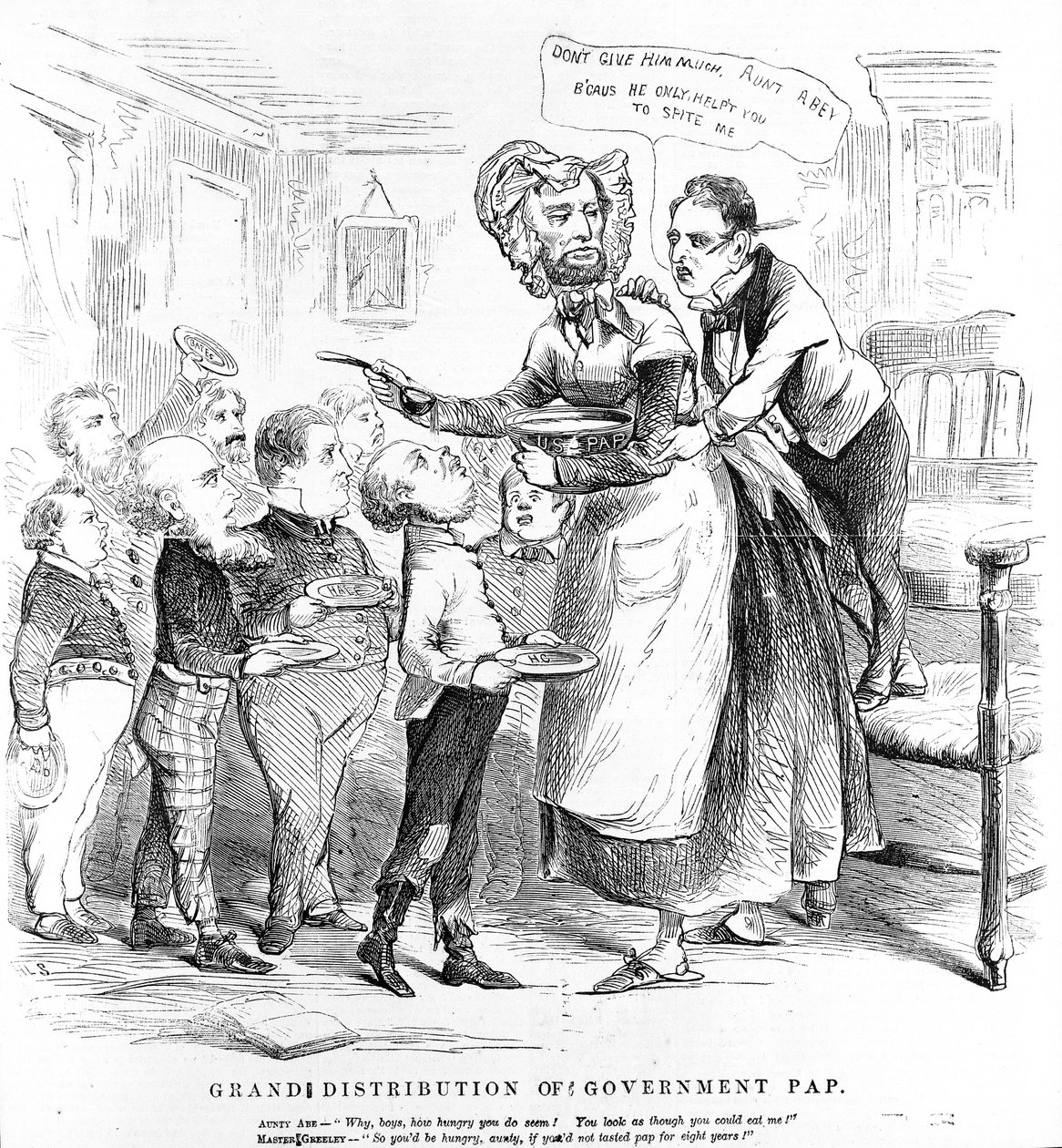Grand Distribution of Government PAP, fra krigens humor af American School