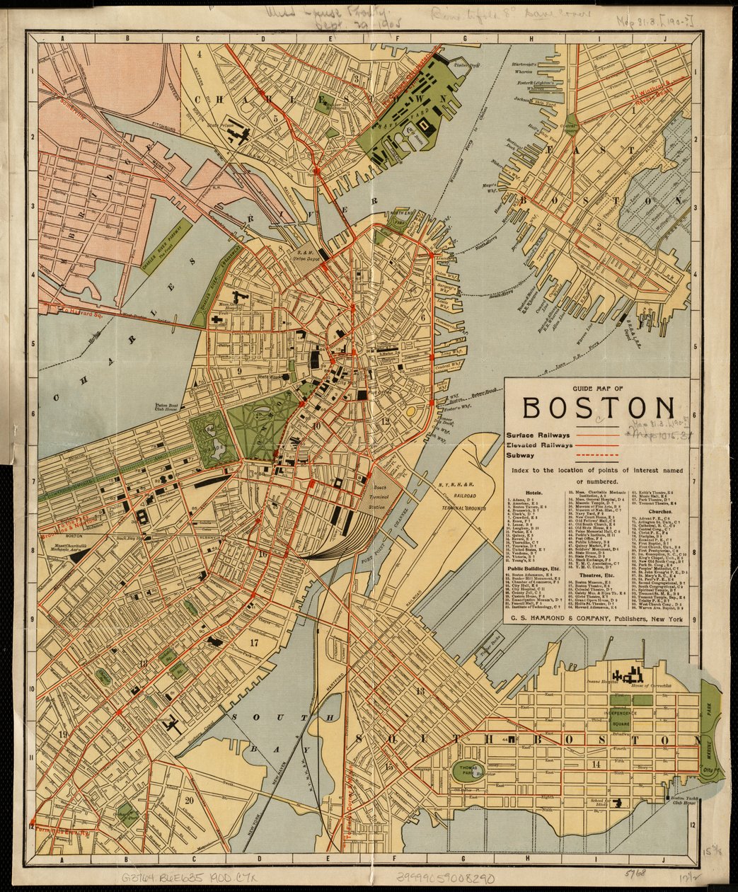 Guide kort over Boston af American School
