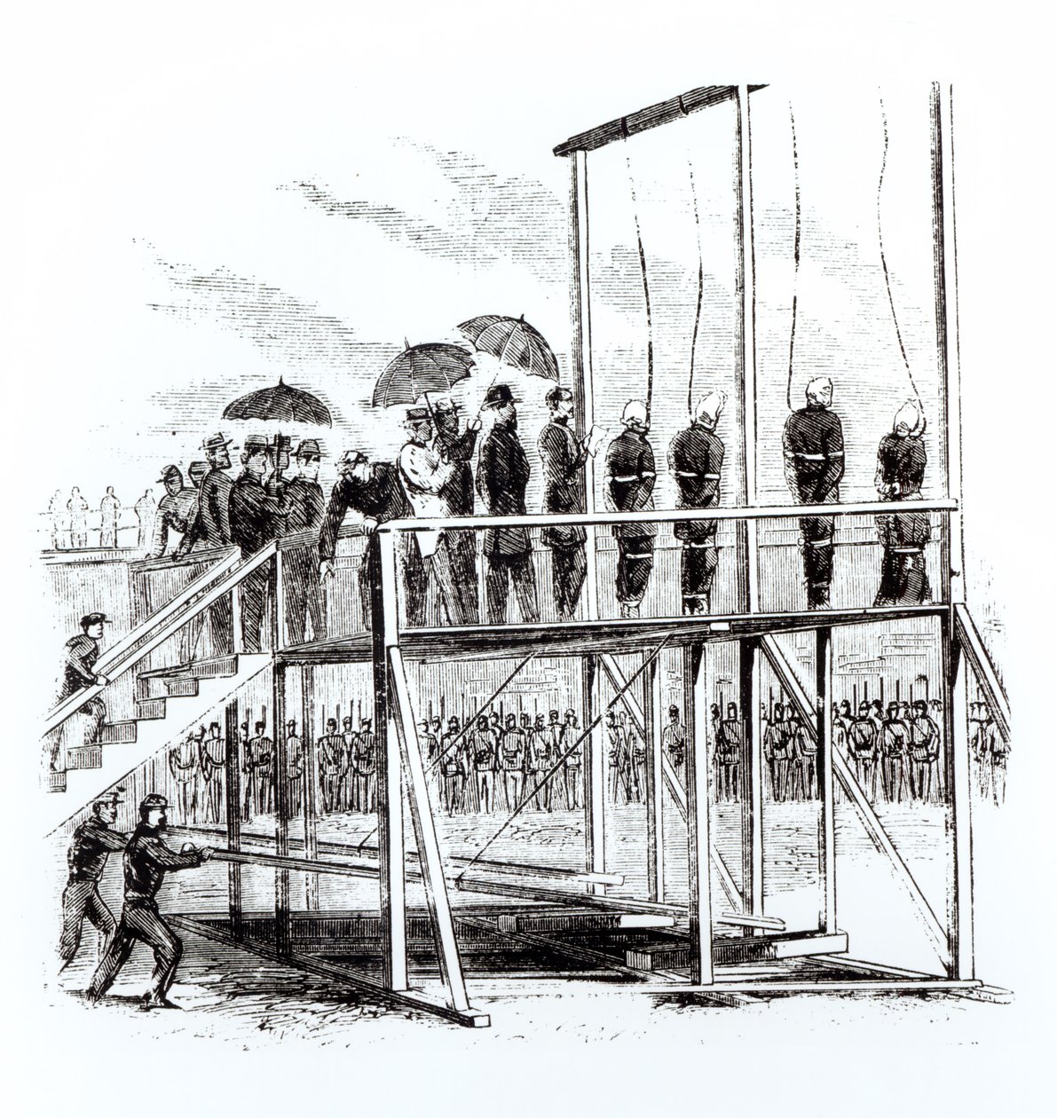 Hængning af Lincoln-mordkonspiratørerne, 7. juli 1865 af American School