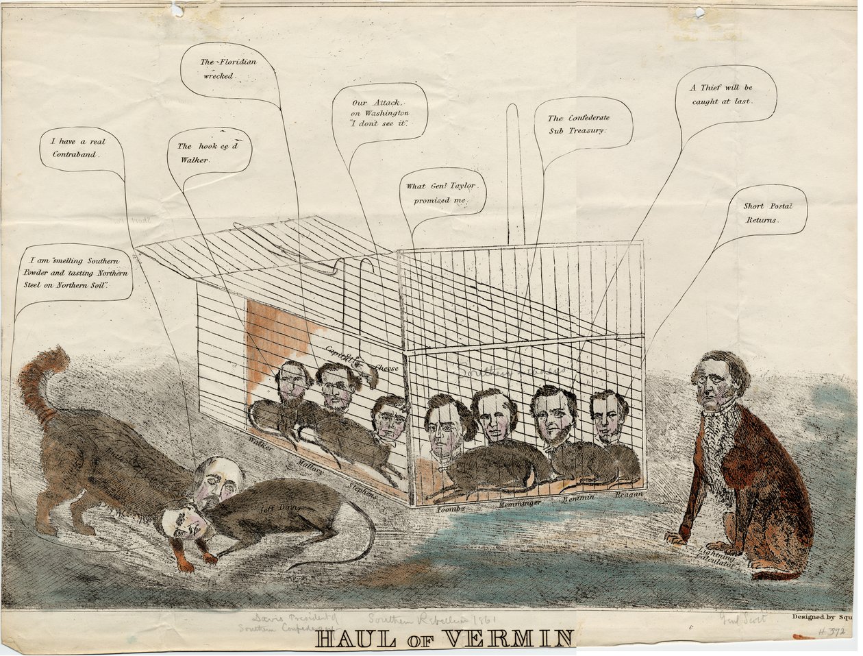Haul of Vermin, designet af Squ., 1861 af American School