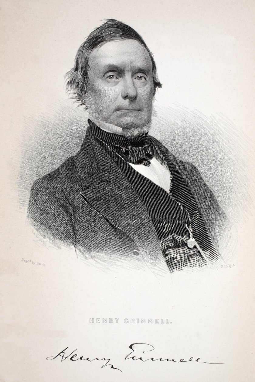 Henry Grinnell, illustration fra Henry Grinnell (1799-1874); Den anden Grinnell-ekspedition på jagt efter Sir John Franklin..., 1856 af American School