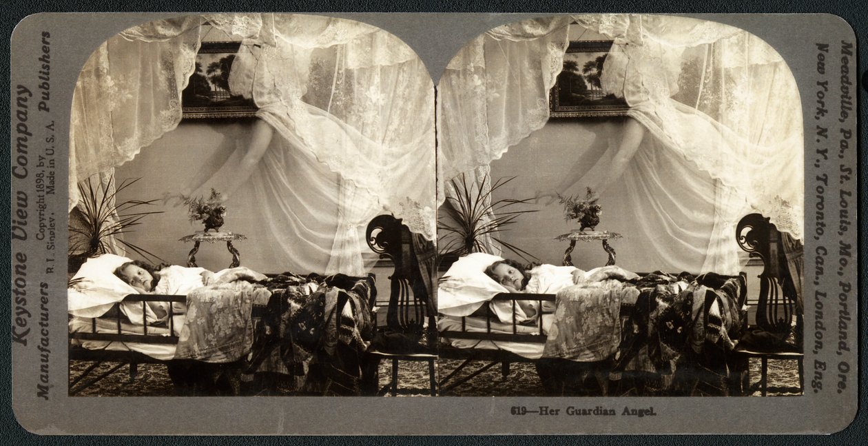 Hendes skytsengel, ca. 1899 (stereograf) af American School