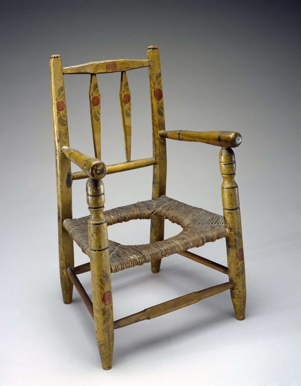 Hole stol, ca. 1800-1850 (uidentificerede træsorter, maling, pensel) af American School