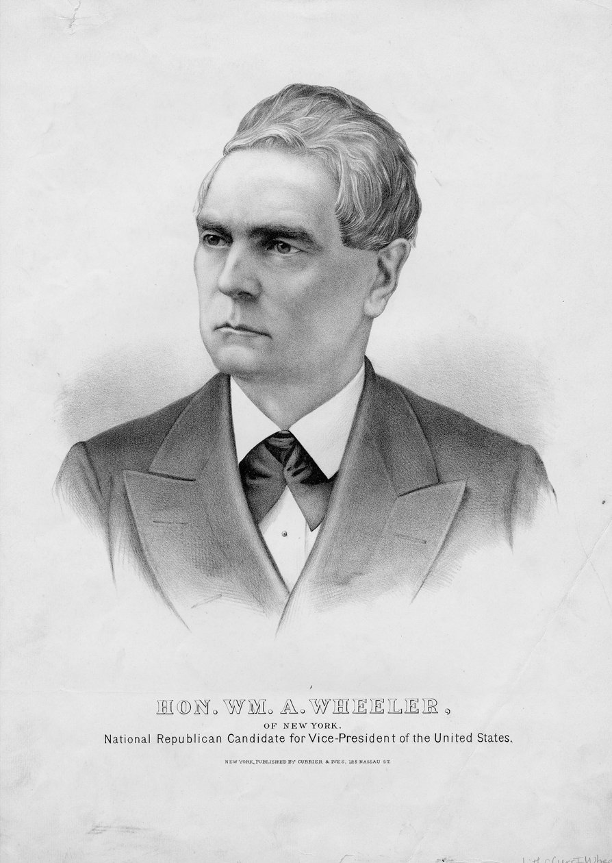 Hon. Wm. A. Wheeler, New York: National republikansk kandidat til vicepræsident i USA, pub. af Currier & Ives, ca. 1876 af American School
