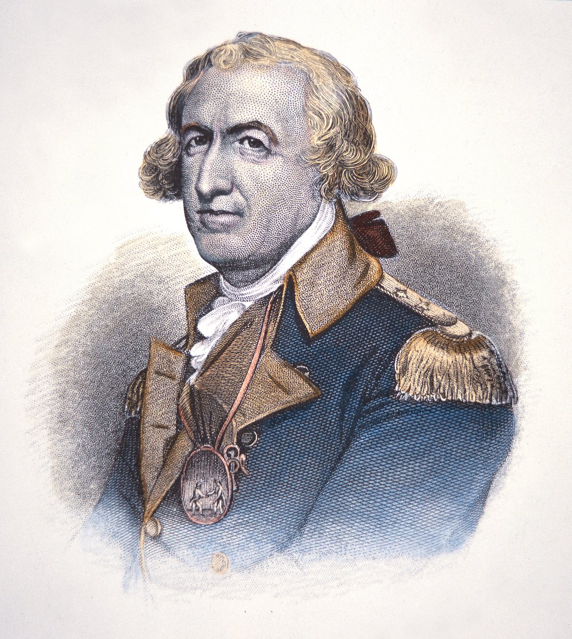 Horatio Gates (farvet gravering) af American School