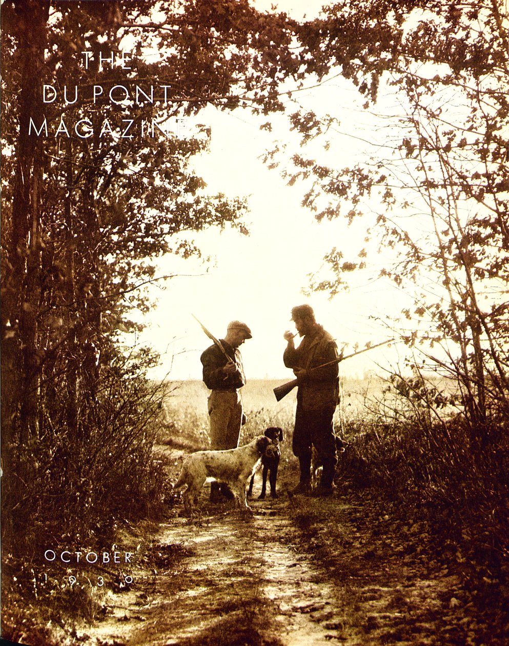 Hunters, forside af DuPont Magazine, oktober 1930 af American School